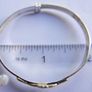 Vintage Sterling Silver Claddagh Bangle Bracelet 2" - 6,28g Image 10