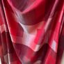 Silk Cotton Blend Geometric Block Print Scarf Wrap Raspberry Red & Burgundy Image 2