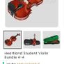 Heartland 4/4 Student Violin bundle Image 2