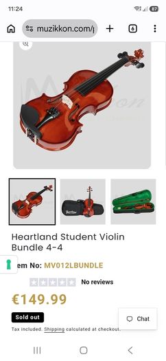 Heartland 4/4 Student Violin bundle