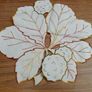 Vintage linen table mats,  leaves, leaf, vintage coasters Image 2
