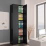 Office Cabinet Black 60x32x190 cm Chipboard Image 5