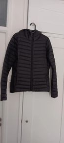 Fitted Black Puffer Jacket with Hood