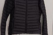 Fitted Black Puffer Jacket with Hood