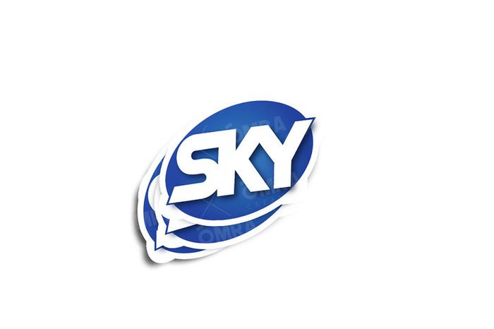 Sky TV 1997-1998 Glossy Sticker 2-Pack
