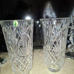 2 waterford crystal vases