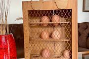 Unique Rustic Wooden Farmhouse Egg Rack Repurposed Italian Box