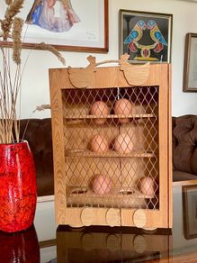 Unique Rustic Wooden Farmhouse Egg Rack Repurposed Italian Box