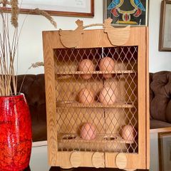 Unique Rustic Wooden Farmhouse Egg Rack Repurposed Italian Box