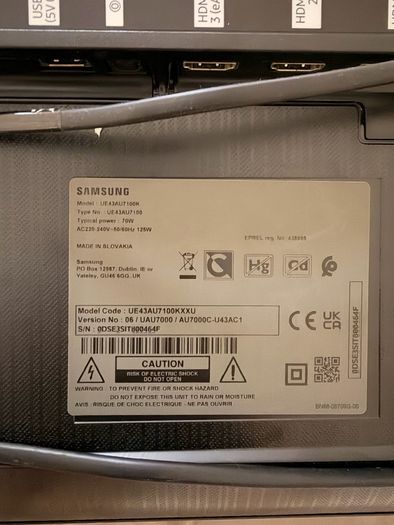 Samsung 43 inch 4K Smart TV