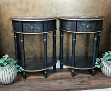 Half moon side tables / Nightstands