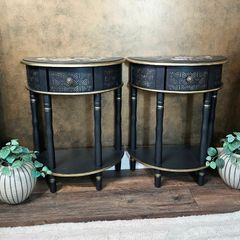 Half moon side tables / Nightstands