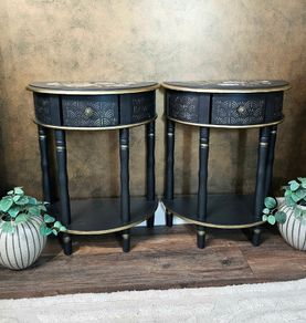 Half moon side tables / Nightstands