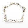 Vintage Geometric 925 Sterling Silver Cubic Zirconia Bracelet Image 3