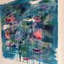 Large Original Painting Framed Contemporary Art Modern Irish abstract art Blue and Pink Aesthetic Image 3