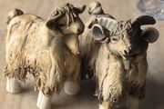 Pair of Mint Condition Courtmacsherry Ceramics Goats Handmade in Ireland