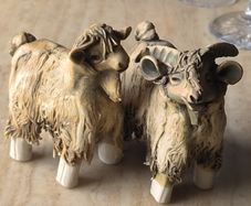 Pair of Mint Condition Courtmacsherry Ceramics Goats Handmade in Ireland