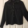 SHEIN Classy Solid Collared Button Up Flap Pocket Shirt,Long Sleeve Image 2