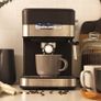 Caffe Espresso Pro Maker, 15-Bar Pressure Pump, Barista-Style Coffee/Latte/Cappuccino Machine, Makes 2 Cups at Once, Includes Milk Frothing Wand, Stainless Steel Filter, Black Image 4