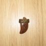 Pilgrim wooden and bronze gold charm pendant for necklace Image 2