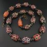 Antique Venetian Style Eyes Glass Big Beads Necklace Image 4
