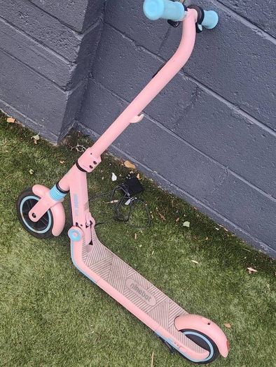 pink ninebot escooter with charger
