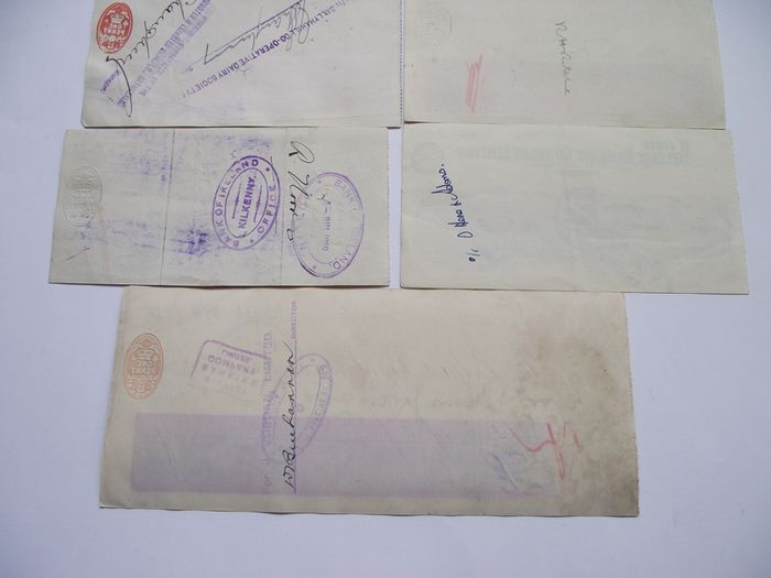 A Collection of 7 Vintage Cheques from Belfast Banking Company Ltd (1910-1951)