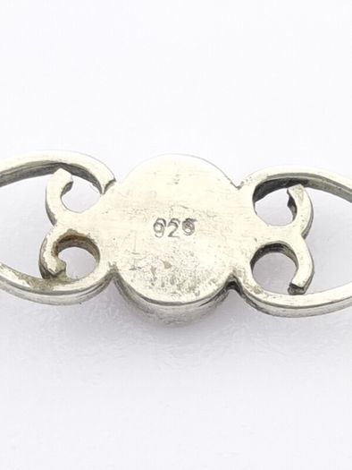 Whitby Jet Silver Brooch