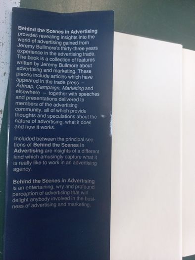 "Behind the Scenes in Advertising" by Jeremy Bullmore