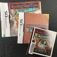 Mystery Case Files Millionheir - Nintendo DS - case inlay, manual and insert (no game / case)