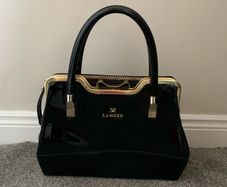 Lamsed Black Patent Handbag