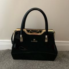 Lamsed Black Patent Handbag