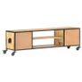 TV Cabinet 130x30x39 cm Solid Mango Wood Image 5
