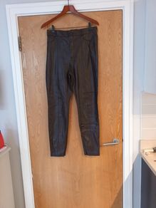 Zara Brown Faux Leather  Trousers.  S.12 (30")   B.N.W.T  (No Paper  Tag)