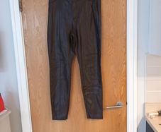 Zara Brown Faux Leather  Trousers.  S.12 (30")   B.N.W.T  (No Paper  Tag)