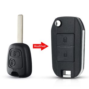 Modified Flip Folding Remote Car Key Shell Case For Peugeot 106 107 206 207 306 307 406 407 For Citroen C1 C2 C3