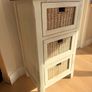 Strawbridge three drawer solid wood/wicker unit Image 3