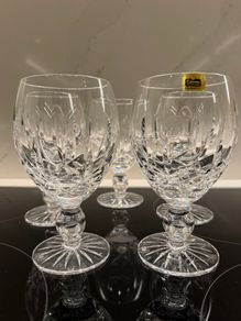 Cavan Crystal Sheelin Hand-Cut Goblets x6