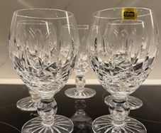 Cavan Crystal Sheelin Hand-Cut Goblets x6