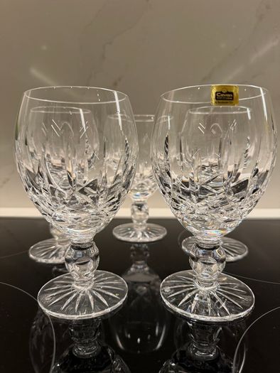 Cavan Crystal Sheelin Hand-Cut Goblets x6