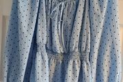 Blue Spot Milkmaid Top. Size 16. New