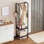 Metal Coat Stand, Small Coat Rack with Shelf and Hook, Freestanding Clothes Rail for Hallway, Bedroom, Office, Balcony, Small Space, Entrance (black) Image 7