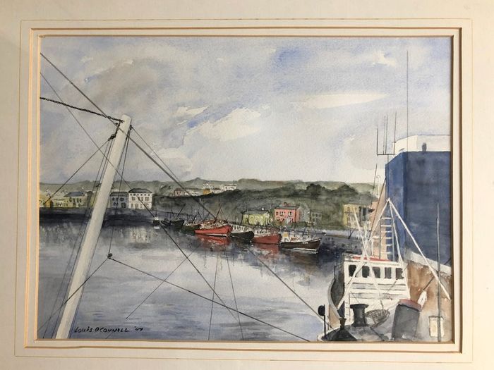 Louis O Connell Painting of Howth Harbour