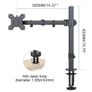 Suptek Fully Adjustable Single Monitor Stand Mount Fits One Screen 13-32 inch 22lbs Image 4