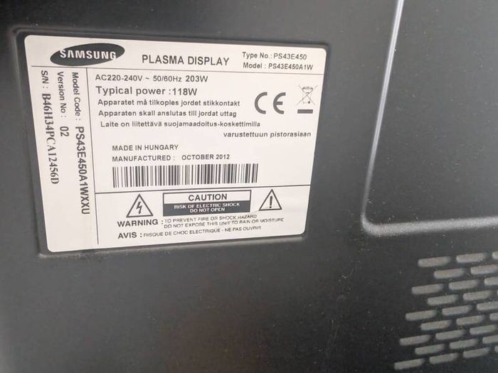 Samsung 42" plasma tv
