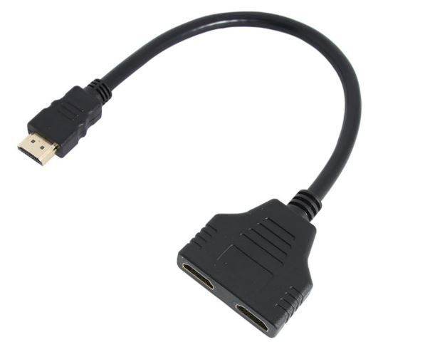 HDMI Splitter 1 to 2 Cable Male to Female M/F 1 in 2 out Adapter HDMI Converter