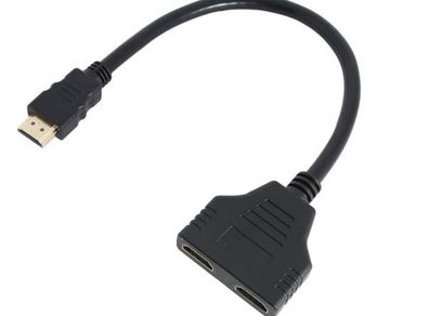 HDMI Splitter 1 to 2 Cable Male to Female M/F 1 in 2 out Adapter HDMI Converter