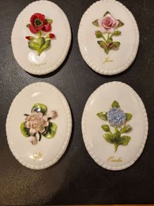 Coalport "Flower of the Month " Wall Plaques