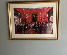 Oil painting of Shelbourne hotel bar.
