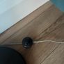 Made.com Modern Floor Lamp. Black & Brass with Frosted Glass Globe Image 7